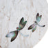 White Marble Charcuterie Board with Abalone Shell Inlay